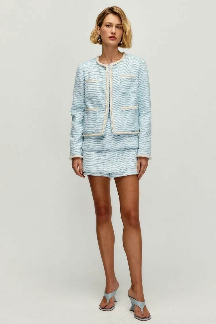 Imagem de Shorts Saia Clarice Tweed Ice Le Blog